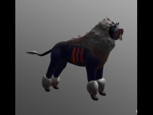 blue lion Modello 3D