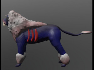 blue lion Modello 3D