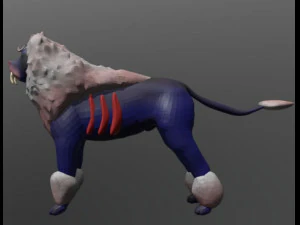 блакитний лев 3D Модель