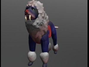 blue lion Modello 3D