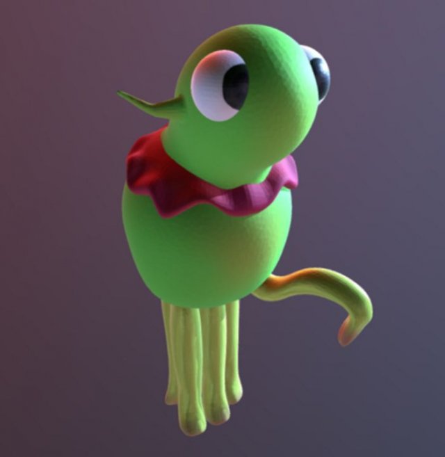 alien cartoon 3D Model .c4d .max .obj .3ds .fbx .stl .blend 