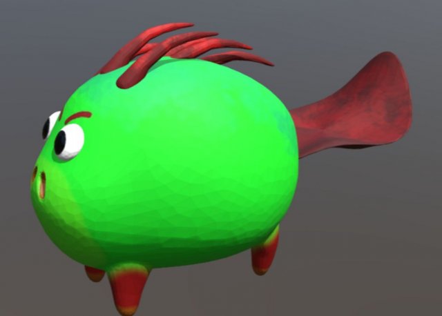 cute bean monster 3D-Modell .c4d .max .obj .3ds .fbx .stl .blend 