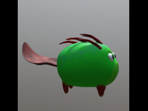 cute bean monster 3D-Modell