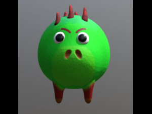 cute bean monster 3D-Modell