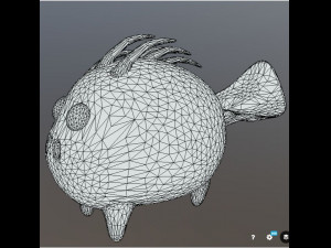 cute bean monster 3D-Modell