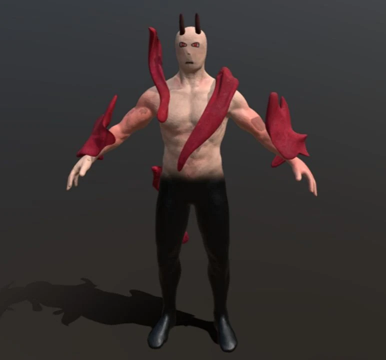 human demon 3D Model .c4d .max .obj .3ds .fbx .stl .blend 