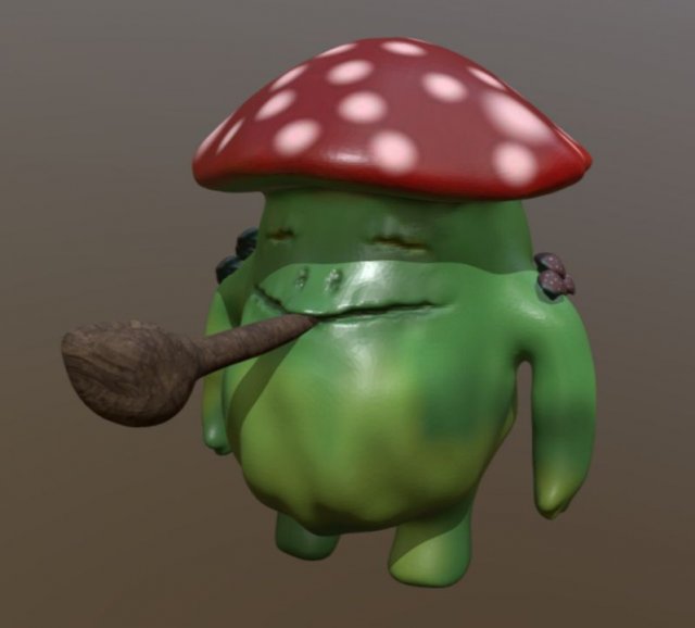 monster mushroom - hongo 3D मॉडल .c4d .max .obj .3ds .fbx .stl .blend 