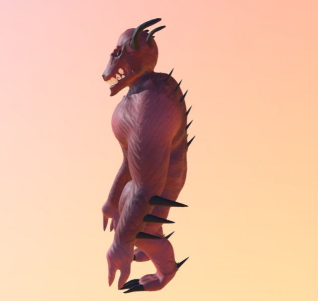 hell creature Model 3D .c4d .max .obj .3ds .fbx .stl .blend 