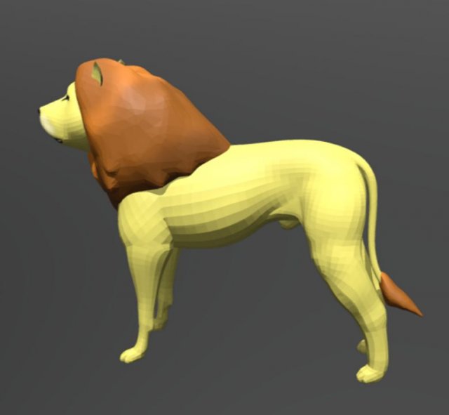 lion mesh 3D Model .c4d .max .obj .3ds .fbx .stl .blend 