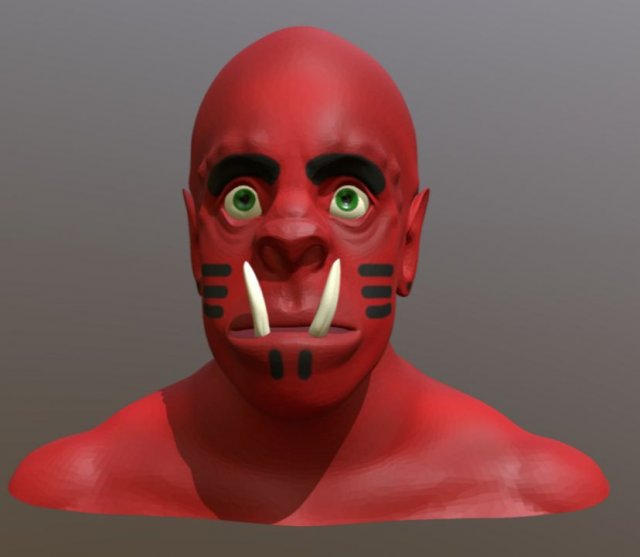 orc head 3D Модель .c4d .max .obj .3ds .fbx .stl .blend 