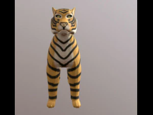 호랑이 유형 만화 3D 모델