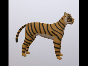 tiger type cartoon Model 3D