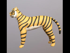 호랑이 유형 만화 3D 모델
