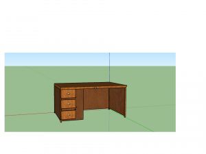 triangular desk 3D Model