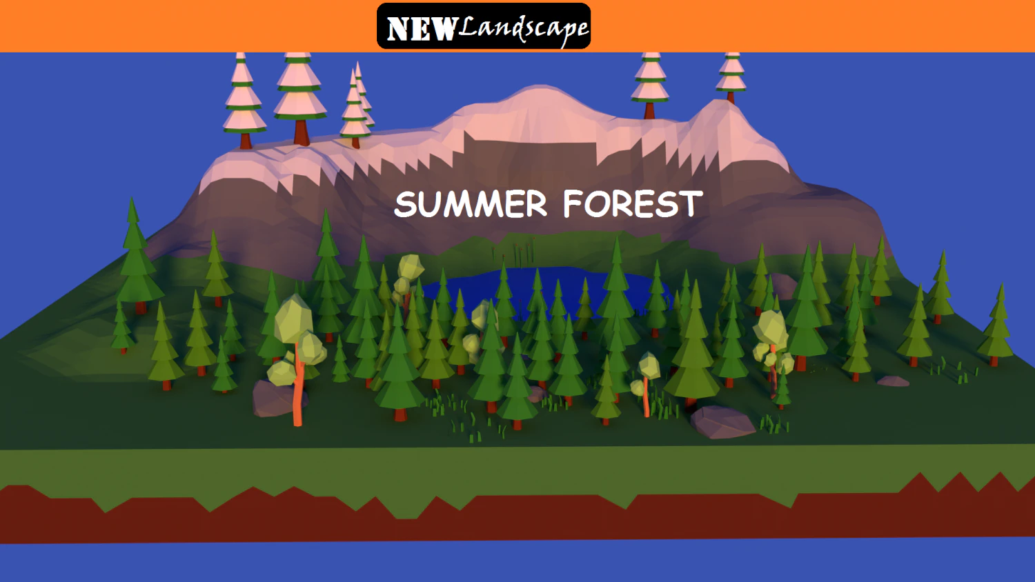 low-poly forest 3D Model .c4d .max .obj .3ds .fbx .stl .blend 