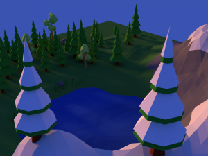 low-poly forest Modelo 3D