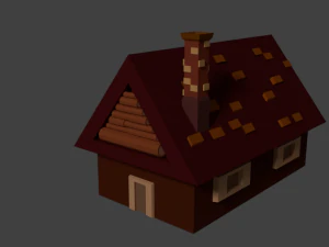 low-poly house 3D Model