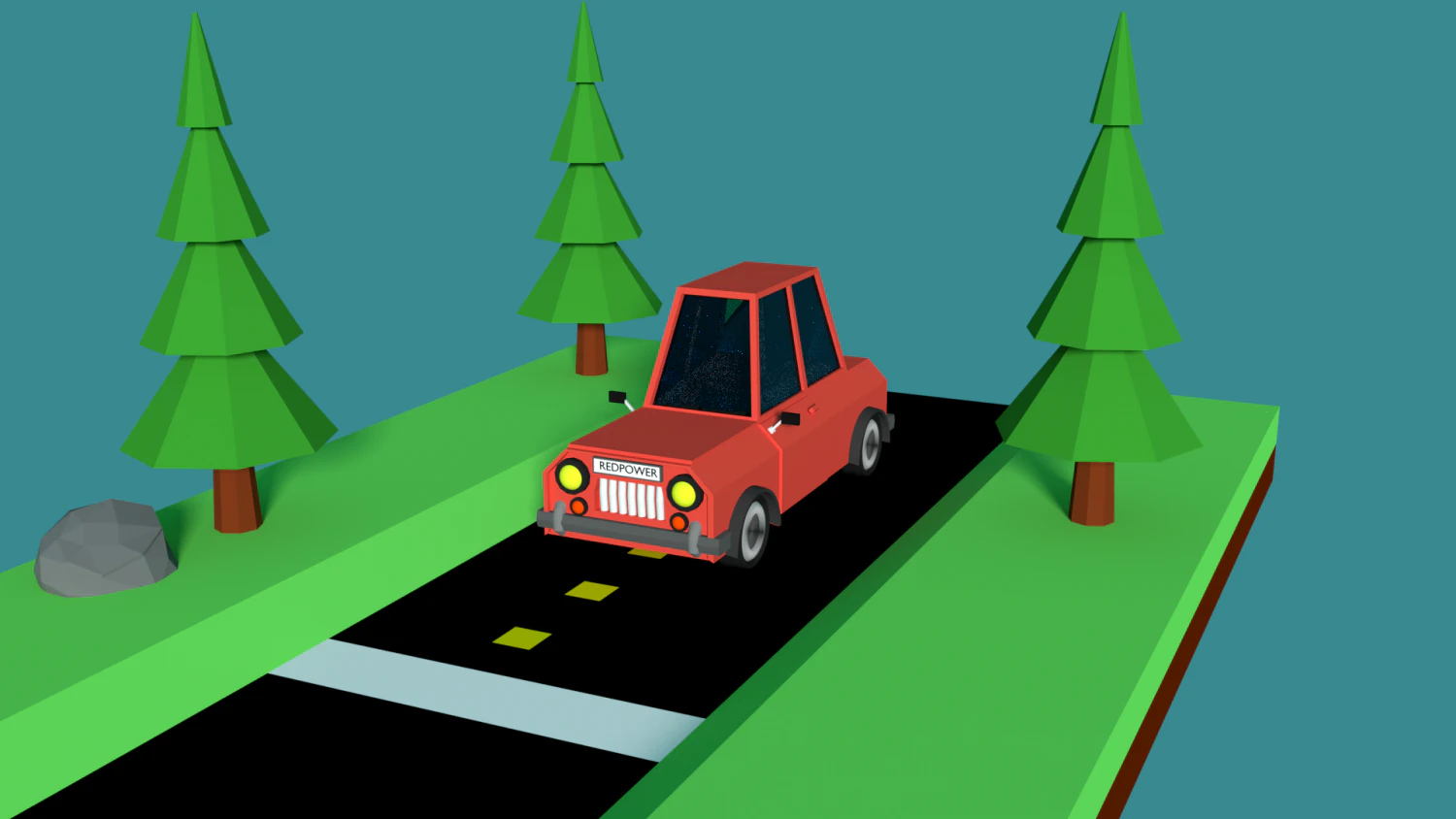 cartoon car 3D Model .c4d .max .obj .3ds .fbx .stl .blend 