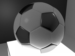 high-poly football ball 3D-Modell