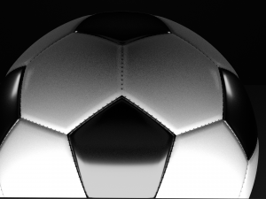 high-poly football ball 3D-Modell