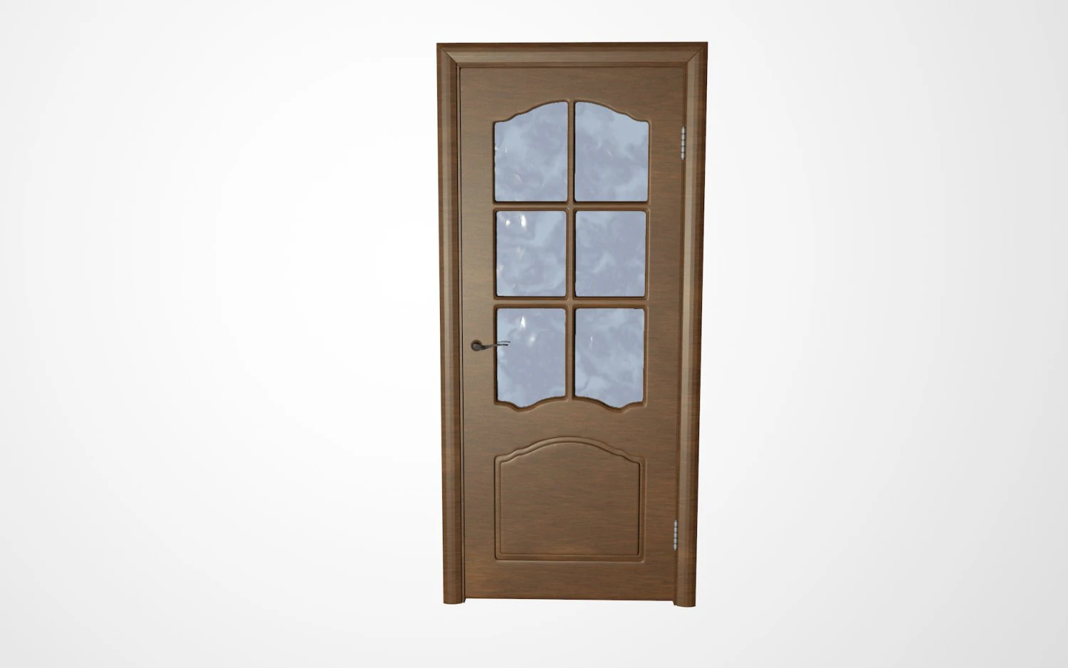 door with glass 3D Model .c4d .max .obj .3ds .fbx .stl .blend 