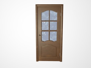 door with glass Modèle 3D