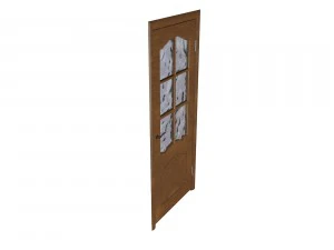 door with glass 3D Model