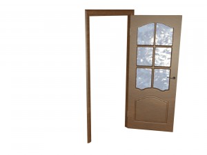 door with glass Modello 3D