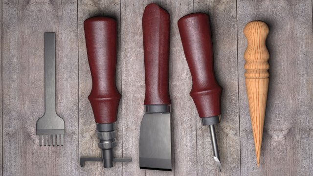 leather tools torbcil slip groove cutter punch saddle knife 3D Model .c4d .max .obj .3ds .fbx .stl .blend 