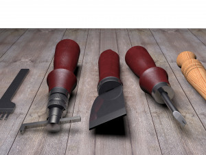 leather tools torbcil slip groove cutter punch saddle knife 3D Model