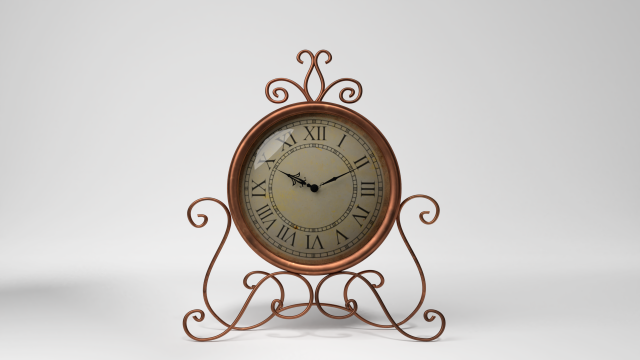 vintage clock Model 3D .c4d .max .obj .3ds .fbx .stl .blend 