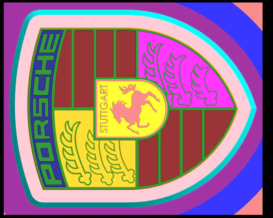 logo porsche 3D Model .c4d .max .obj .3ds .fbx .stl .blend 