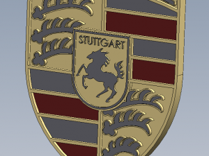 logo porsche Modelo 3D
