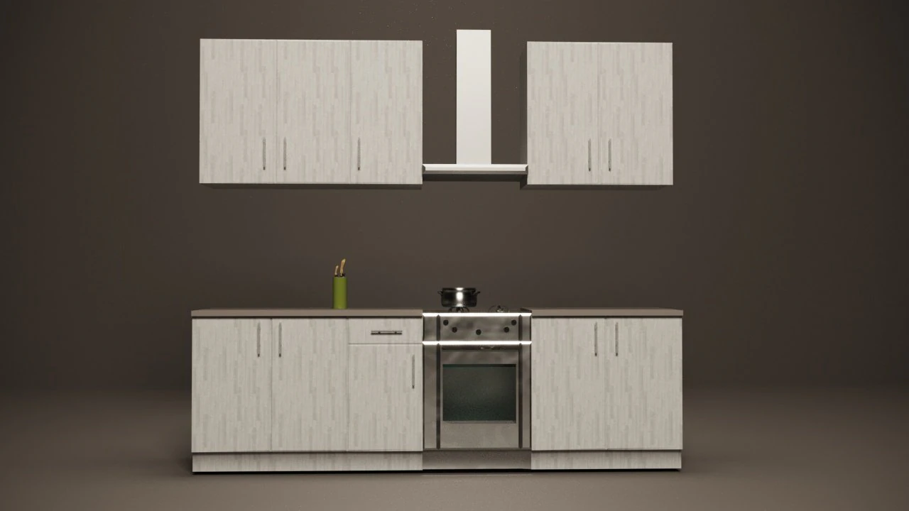 kitchen set 3D Model .c4d .max .obj .3ds .fbx .stl .blend 