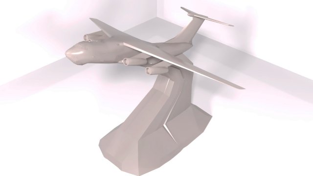 aircraft il-76 statuette 3D-printmodel .c4d .max .obj .3ds .fbx .stl .blend 