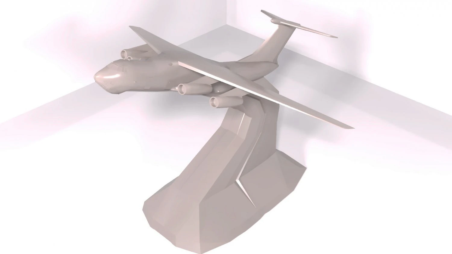 aircraft il-76 statuette 3D Print Model .c4d .max .obj .3ds .fbx .stl .blend 