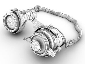 steampunk goggles Modelo 3D