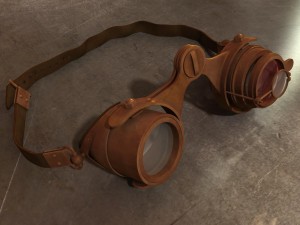 steampunk goggles Modelo 3D