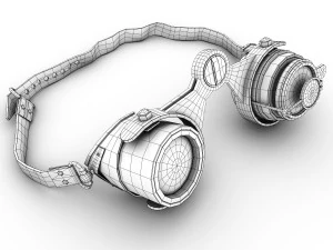 steampunk goggles 3D Model