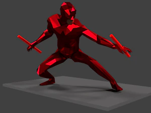 śmiały low-poly Model do druku 3D