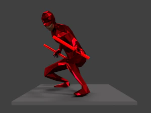 daredevil low poly 3D Print Model