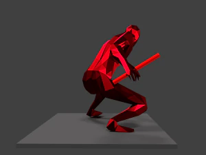 daredevil low poly 3D Print Model