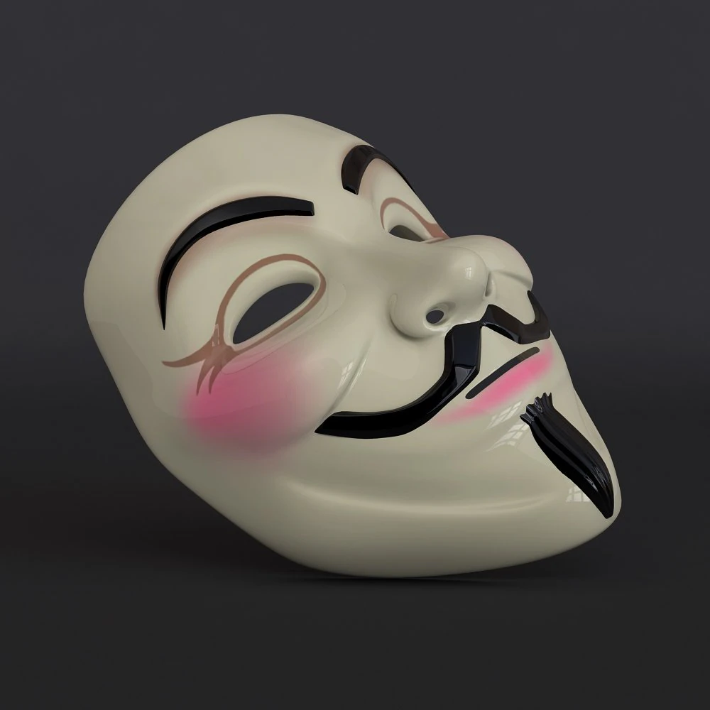 gay fox mask 3D Model .c4d .max .obj .3ds .fbx .stl .blend 