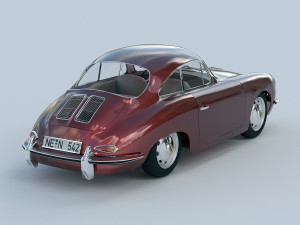 porsche 356c Modèle 3D