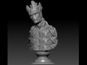 groot bust Modèles 3D en vedette