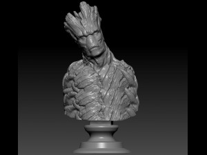 groot bust Modèles 3D en vedette