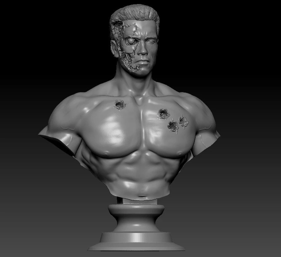 terminator t-800 3D Print Model .c4d .max .obj .3ds .fbx .stl .blend 