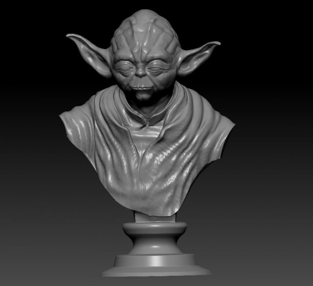 yoda 3D प्रिंट मॉडल .c4d .max .obj .3ds .fbx .stl .blend 