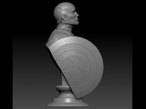 captain america 3D 打印模型