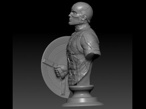 captain america 3D 打印模型